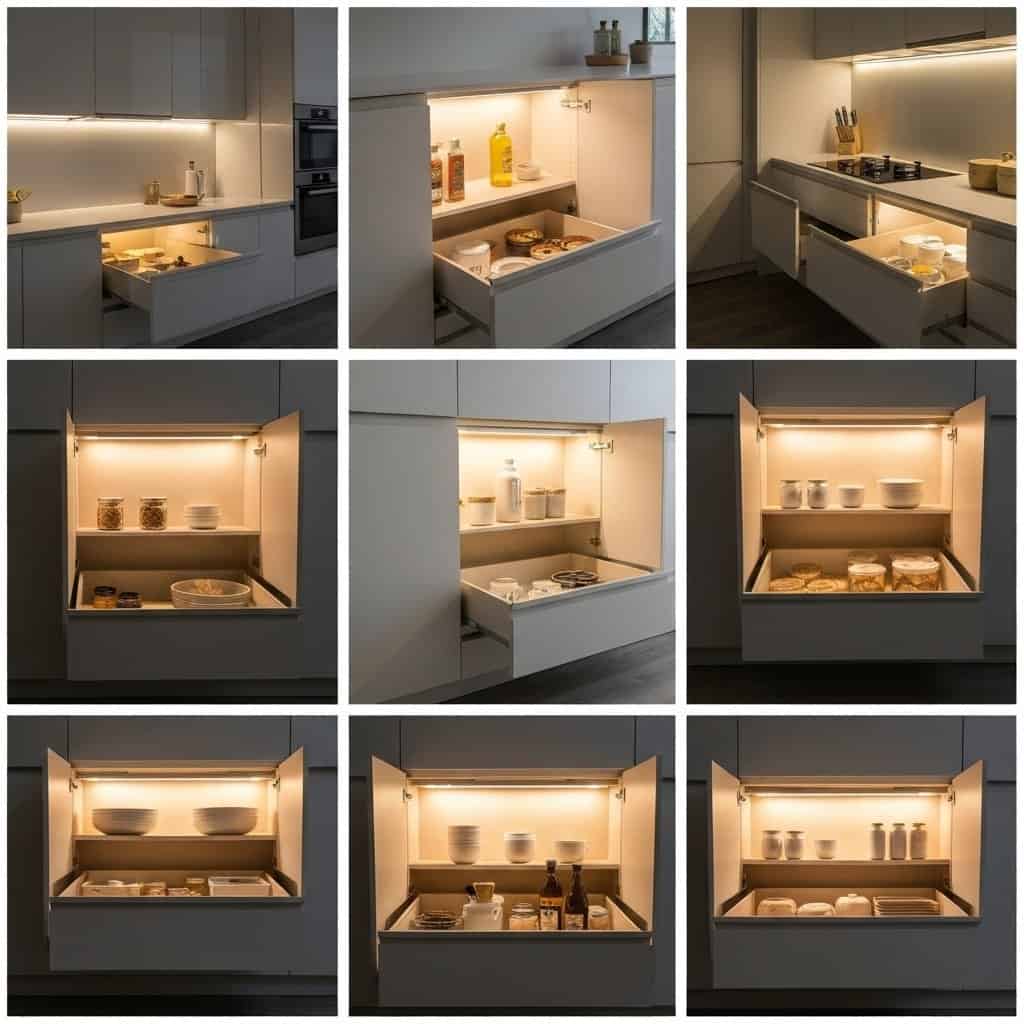 Oświetlenie wewnątrz szafek i szuflad: Praktyczne rozwiązania dla Twojego domu